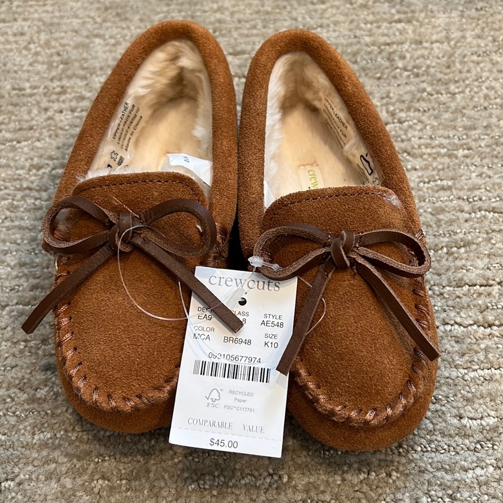 Crew Cuts kids moccasins slippers